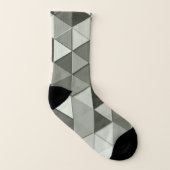 Geometrisch patroon van de driehoek van de celgray sokken (Links binnenkant)