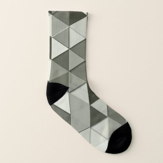 Geometrisch patroon van de driehoek van de celgray sokken (Links binnenkant)