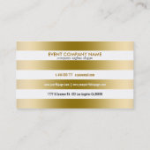 Geometrisch patroon van de goudstaven van Monogram Visitekaartje (Achterkant)