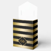 Geometrisch patroon van de goudstrook bedankdoosjes (Geopend)