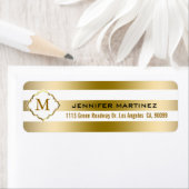 Geometrisch patroon van de goudstrook etiket (Insitu)