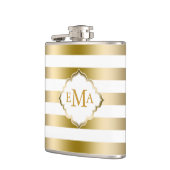 Geometrisch patroon van de goudstrook heupfles (Links)