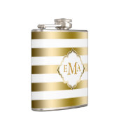 Geometrisch patroon van de goudstrook heupfles (Rechts)