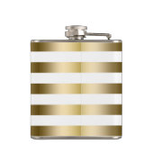 Geometrisch patroon van de goudstrook heupfles (Achterkant)