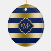 Geometrisch patroon van de goudstrook keramisch ornament (Links)