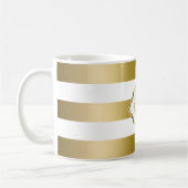 Geometrisch patroon van de goudstrook koffiemok (Links)