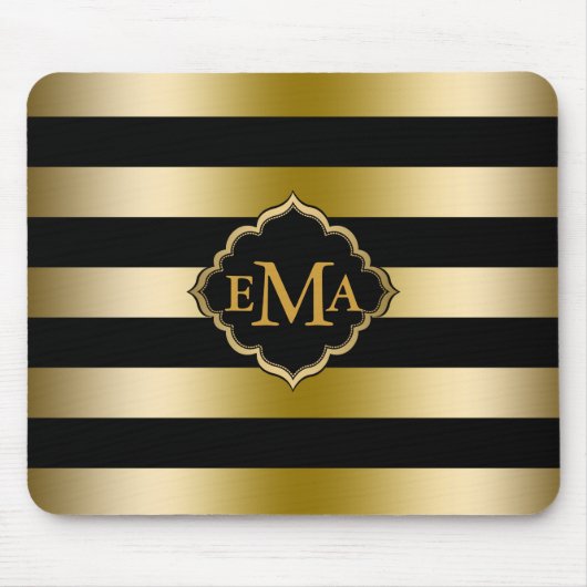 Geometrisch patroon van de goudstrook muismat (Voorkant)