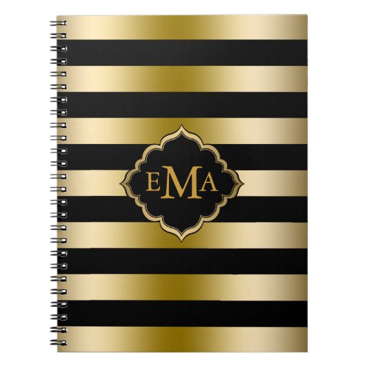 Geometrisch patroon van de goudstrook notitieboek (Voorkant)