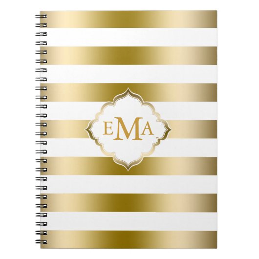 Geometrisch patroon van de goudstrook notitieboek (Voorkant)