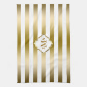 Geometrisch patroon van de goudstrook theedoek (Verticaal)