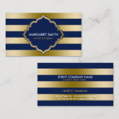 Geometrisch patroon van de goudstrook visitekaartje (Voorkant / Achterkant)