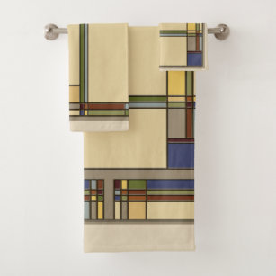 Geometrisch patroon van de Herfst van de Kunst Bad Handdoek
