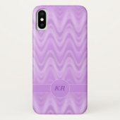 geometrisch patroon van de lavenaarsgolf, monogram Case-Mate iPhone case (Achterkant)