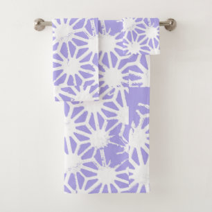 geometrisch patroon van de lavender bad handdoek