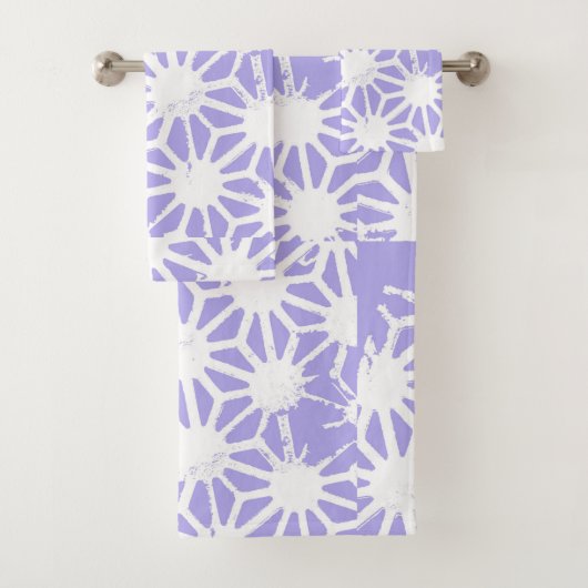 geometrisch patroon van de lavender bad handdoek (Insitu)