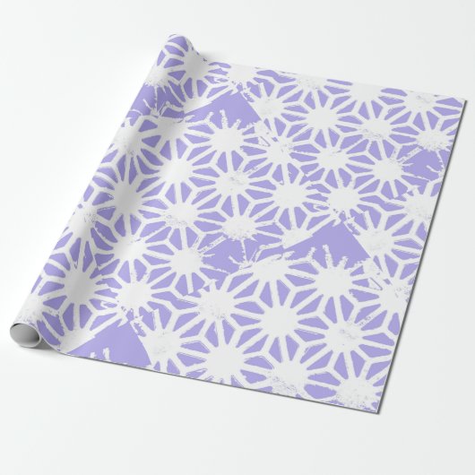 geometrisch patroon van de lavender cadeaupapier (Uitgerold)