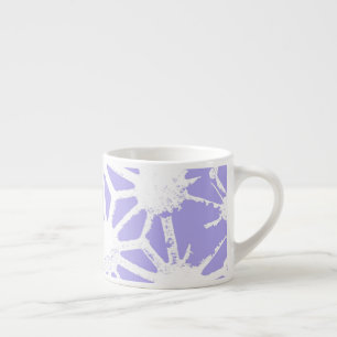 geometrisch patroon van de lavender espresso kop