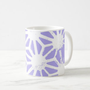 geometrisch patroon van de lavender koffiemok
