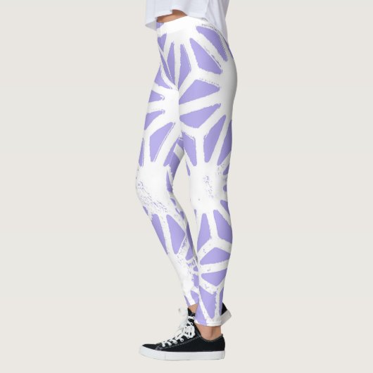 geometrisch patroon van de lavender leggings (Links)
