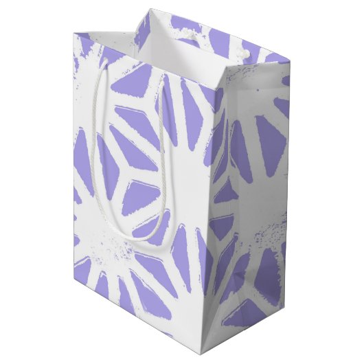 geometrisch patroon van de lavender medium cadeauzakje (Achterkant Gekanteld)
