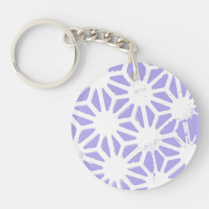geometrisch patroon van de lavender sleutelhanger