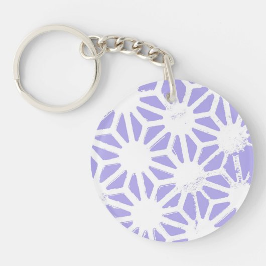 geometrisch patroon van de lavender sleutelhanger (Voorkant)
