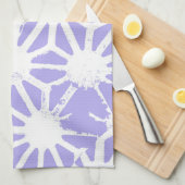 geometrisch patroon van de lavender theedoek (Quarter Fold)