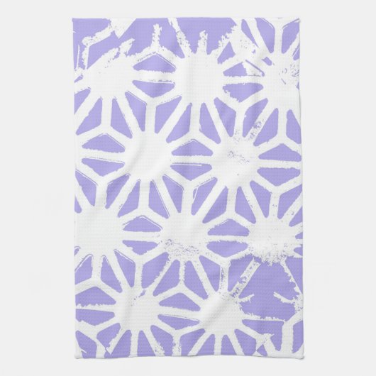 geometrisch patroon van de lavender theedoek (Verticaal)