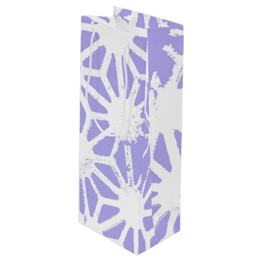 geometrisch patroon van de lavender wijn cadeautas (Voorkant Gekanteld)