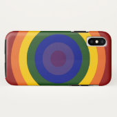 Geometrisch patroon van de regenboogbullseye Case-Mate iPhone case (Achterkant (horizontaal))