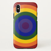 Geometrisch patroon van de regenboogbullseye Case-Mate iPhone case (Achterkant)
