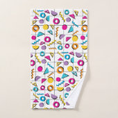 Geometrisch patroon van de Retro van 80-kleuren Bad Handdoek (Handdoek)
