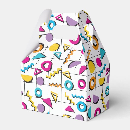 Geometrisch patroon van de Retro van 80-kleuren Bedankdoosjes (Achterkant)