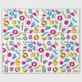 Geometrisch patroon van de Retro van 80-kleuren Cadeaupapier (Vlak)