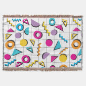 Geometrisch patroon van de Retro van 80-kleuren Deken (Voorkant)