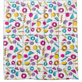 Geometrisch patroon van de Retro van 80-kleuren Douchegordijn (Voorkant)
