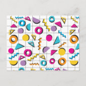 Geometrisch patroon van de Retro van 80-kleuren Feestdagenkaart (Voorkant)