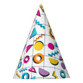 Geometrisch patroon van de Retro van 80-kleuren Feesthoedjes (Voorkant)