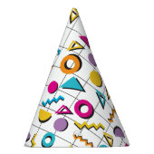 Geometrisch patroon van de Retro van 80-kleuren Feesthoedjes (Rechts)