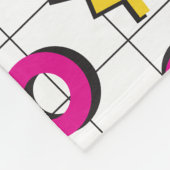 Geometrisch patroon van de Retro van 80-kleuren Fleece Deken (Hoek)