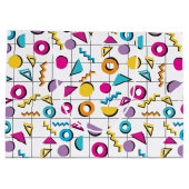 Geometrisch patroon van de Retro van 80-kleuren Groot Cadeauzakje (Achterkant)