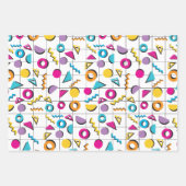 Geometrisch patroon van de Retro van 80-kleuren Inpakpapier Vel (Voorkant 3)
