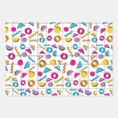 Geometrisch patroon van de Retro van 80-kleuren Inpakpapier Vel (Voorkant 2)
