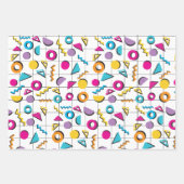 Geometrisch patroon van de Retro van 80-kleuren Inpakpapier Vel (Voorkant)