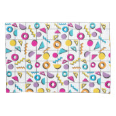 Geometrisch patroon van de Retro van 80-kleuren Kussensloop (Voorkant-Links)