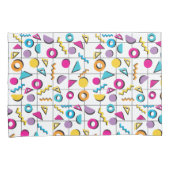 Geometrisch patroon van de Retro van 80-kleuren Kussensloop (Voorkant-Rechts)