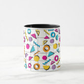 Geometrisch patroon van de Retro van 80-kleuren Mok (Midden)