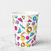 Geometrisch patroon van de Retro van 80-kleuren Papieren Bekers (Links)