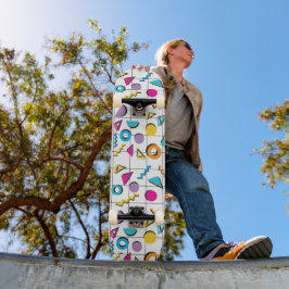 Geometrisch patroon van de Retro van 80-kleuren Persoonlijk Skateboard