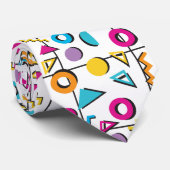 Geometrisch patroon van de Retro van 80-kleuren Stropdas (Opgerold)